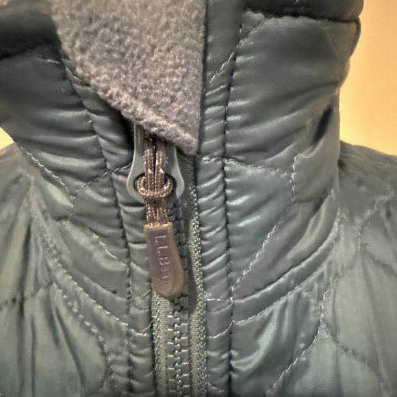 LL Bean Vest Womens M Teal Quilted Insulated Full Zip Pockets Performance Quilt - Picture 8 of 11